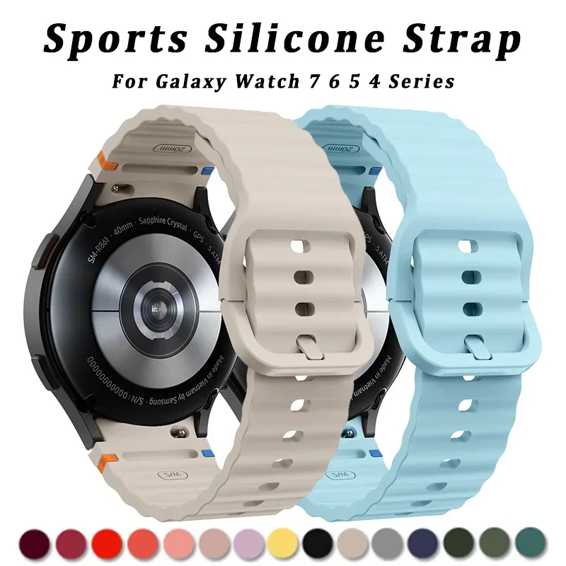 Original Silicone band for Samsung Galaxy Watch 7 FE 6 4 Classic 5 pro 44mm 40mm 43mm 47mm 45mm Bracelet Galaxy Watch6 7 Strap