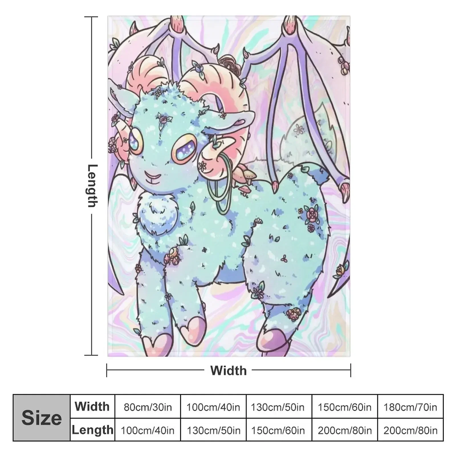 Pastel Jersey Devil Throw Blanket Multi-Purpose heavy to sleep cosplay anime Tourist Custom Large Blankets