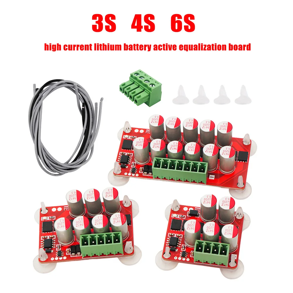 BMS 3S 4S 6S 6A High Current Lithium Battery Active Equalization Board For Lifepo4/Lipo/LTO Battery Energy Capacitor Balancer