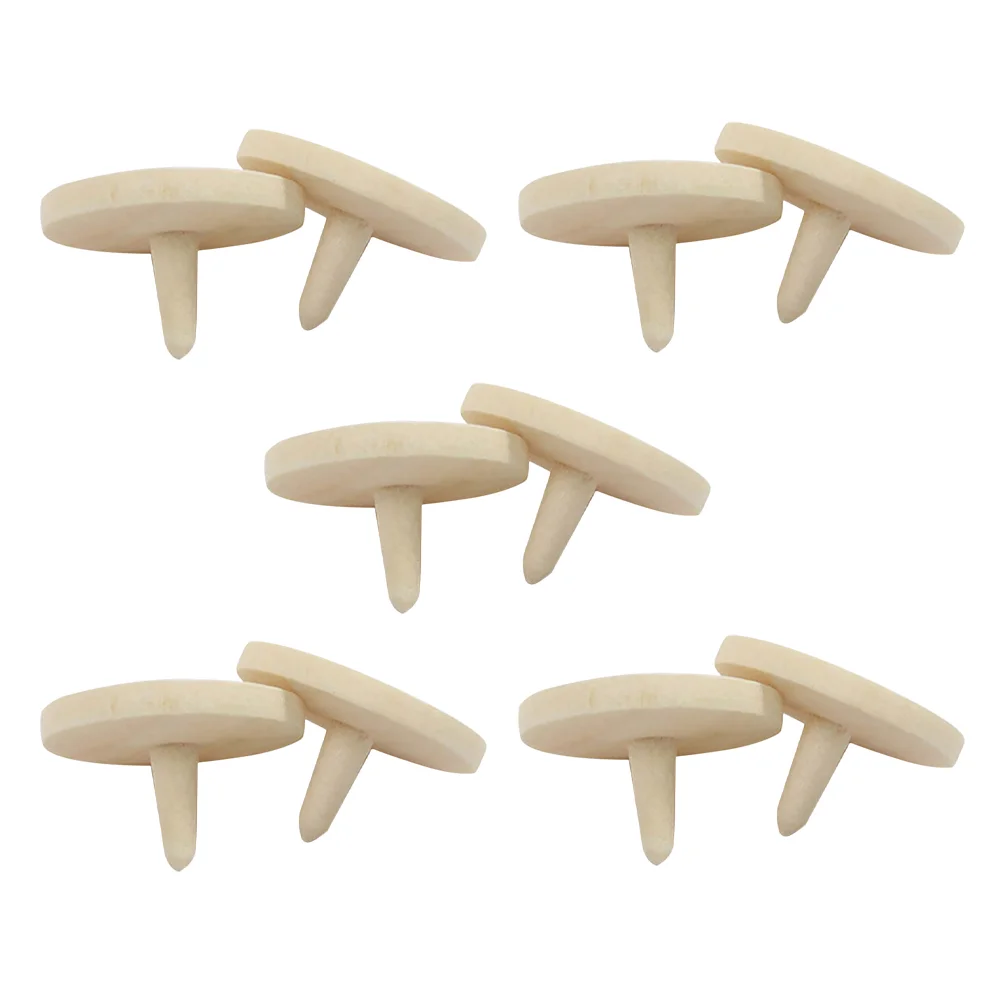 

10 Pcs Golf Marking Tool Mark Accessories Sturdy Wooden Circular Markers Reusable Golf Tools Positioning Marker