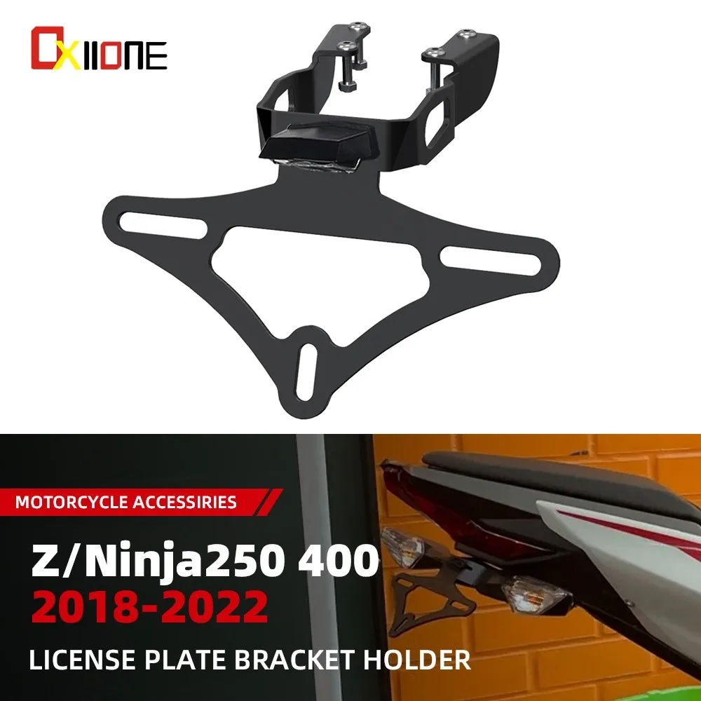 

For KAWASAKI Ninja400 Ninja250 2018 -2022 Ninja 450 250 Motorcycle Rear License Plate Holder Bracket Tail Tidy Fender Eliminator