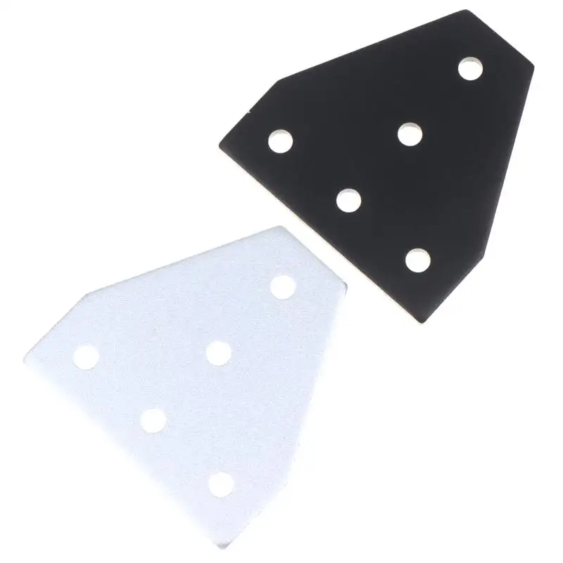 T/L Type 5 Hole Aluminum Corner Bracket Joint Plate Sturdy Connector for 2020 3030 4040 Profile Guardrail Installation view 4