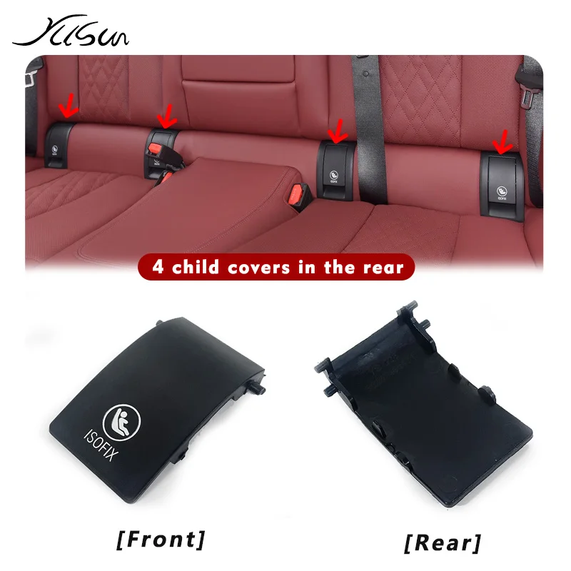 Rear Child Seat Anchor Safety ISOFIX Cover Restraint For BMW 3 series 20-24 G20 G21 G28 G80Seats Benches Accessoires 2020-2024