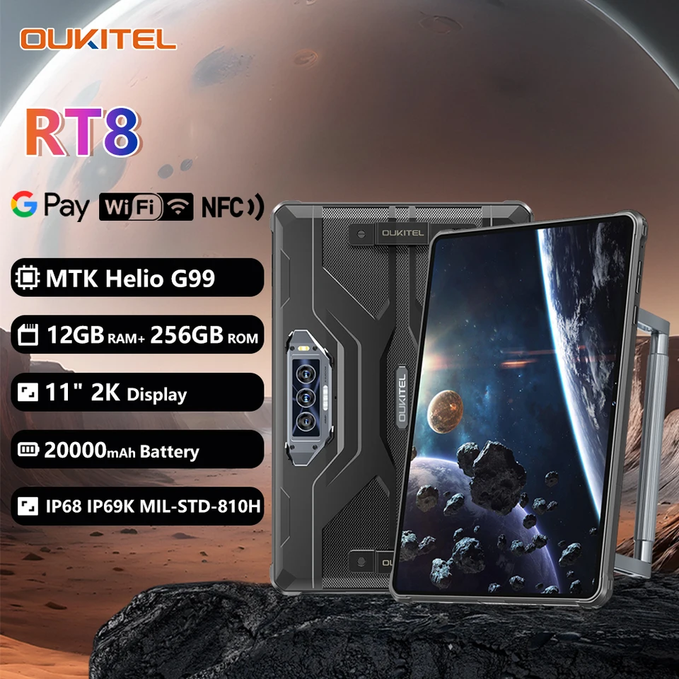 OUKITEL RT8 11 Tablet 6GB+256GB 20000mAh Android 13