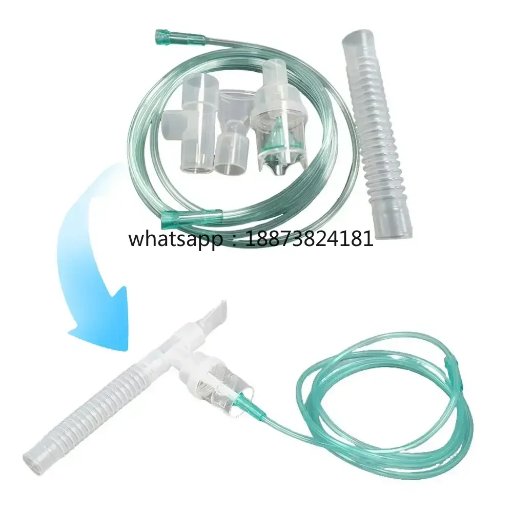 Nebulizer Accessories Kit with T-Connector Mouthpiece for Aerosol Therapy High-Flow Oxygen Tubing fast shipping