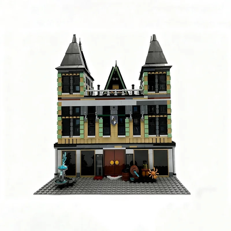 2505 stücke MOC Malfoy Manor Modulare Straßenbild Harry Modell Bausteine Bau Weihnachten Geschenke Spielzeug Idee Bildung