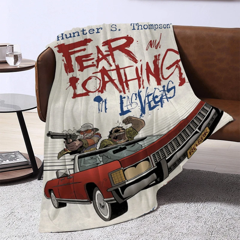 Fear and Loathing in Las Vegas Movie Blanket Furry Sofa Blankets & Throws Bedspread on the Bed Winter Knee Warm Baby Bedspreads