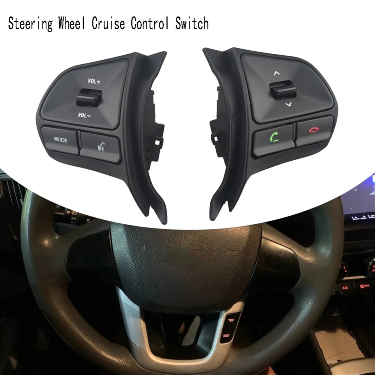 Multi-Function Steering Wheel Button Volume Adjustment Button Cruise Control Switch for KIA RIO 5Doors 2012-2015