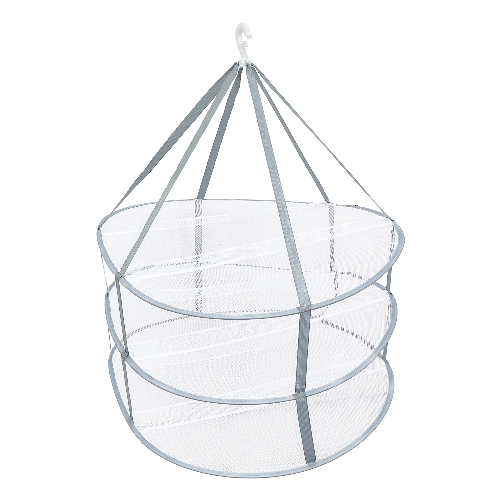 

Laundry Basket Drying Rack Clothes Hanging Indoor Fabric Foldable Folding Hanger