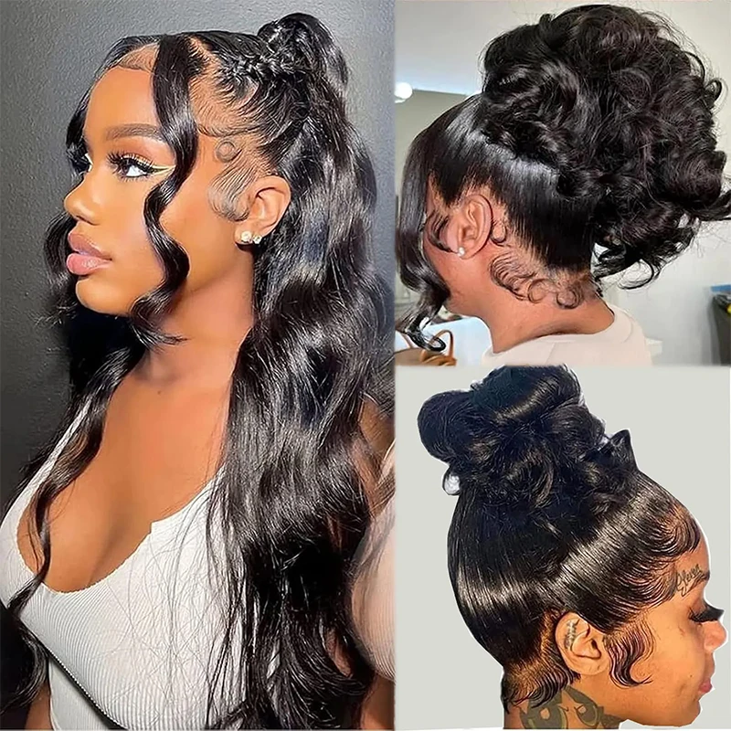 Raw Vietnamese Body wave Human Hair Wigs with Drawstring Invisid Hidden Strap Snug Fit Pre Cut Glueless 360Full Lace Frontal Wig