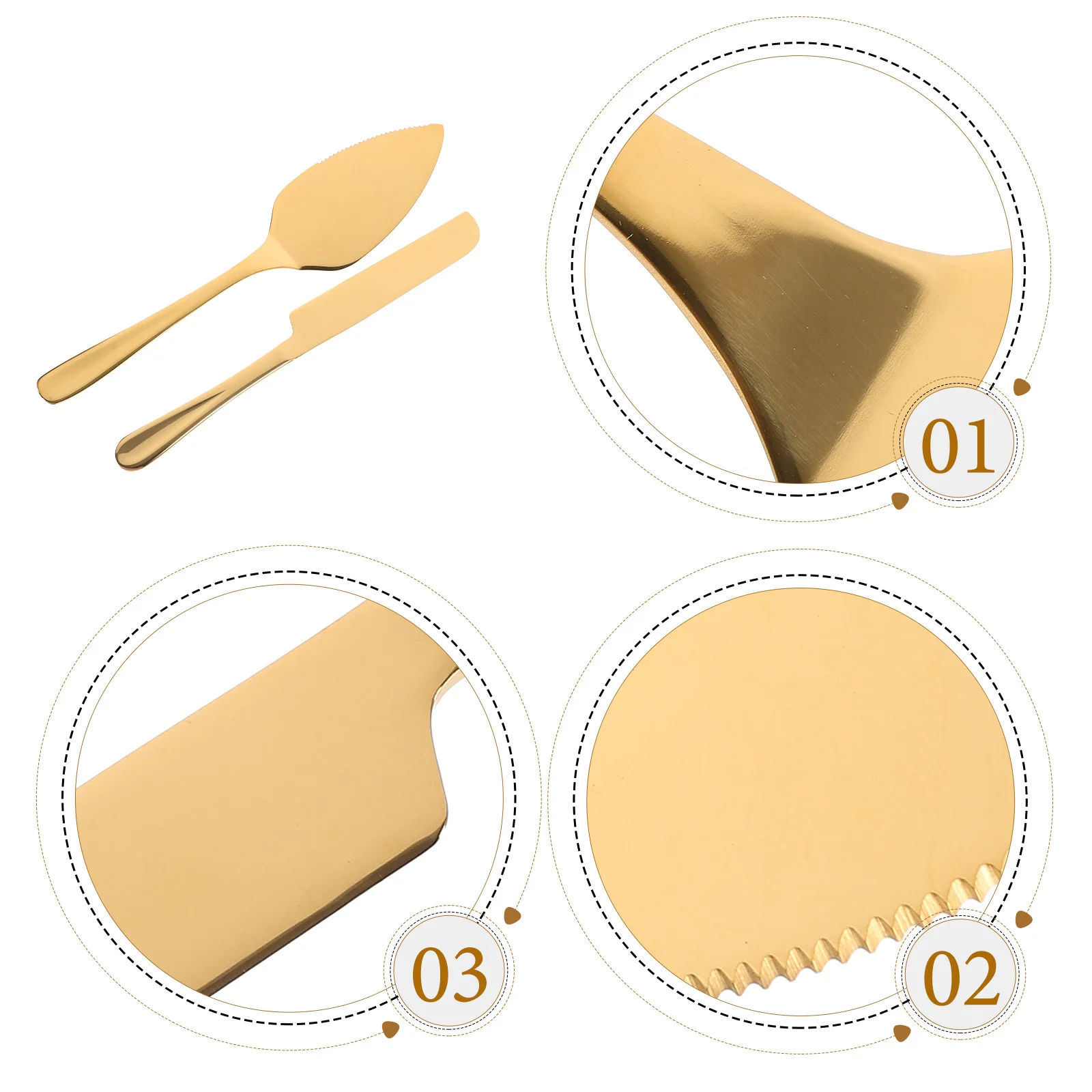 

Stainless Steel Cake Cutter and Server Set Easy Clean Versatile for Cakes Pizza Holidays Weddings Parties