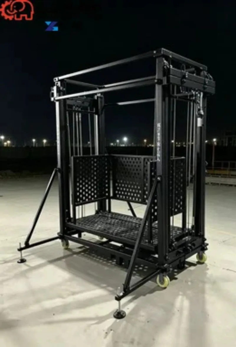 Factory Supply Electric Scaffolding Foldable 500kg Load Electric Lift Scaffold Multiple Models Mobile Elevating Platform