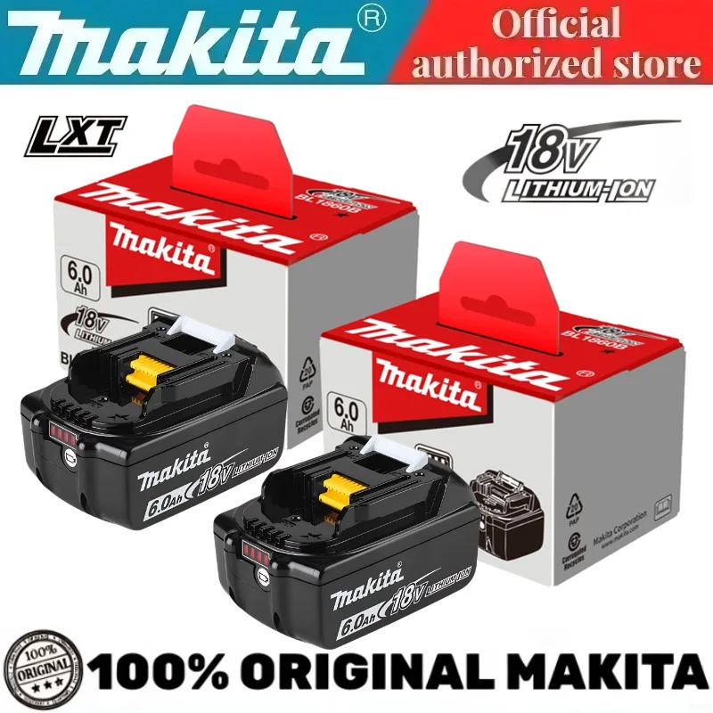 100-オリジナルマキタ-18v-60ah-充電式バッテリーマキタ-bl1830-bl1830b-bl1850-bl1850b-bl1860-bl1860b-電動工具バッテリー