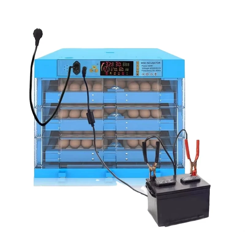

Home Use Full Automatic 64 Egg Incubator PP Material With Electric Motor Core For Chicken/Duck/Goose Hatching