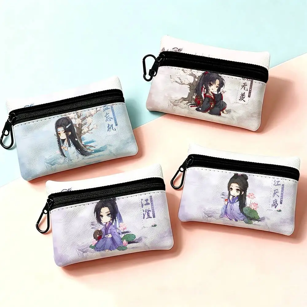 Anime Mo Dao Zu Shi Portable Oxford Cloth Coin Purse Alloy Carabiner Hook Small Zipper Pouch For Backpack Belt Daily