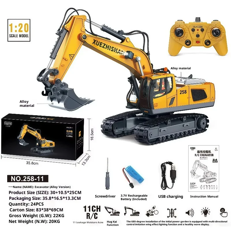 

2.4G Remote Control Excavator Engineering Vehicle Crawler Dump Truck Bulldozer Toys For Boys Kids Birthday Gift