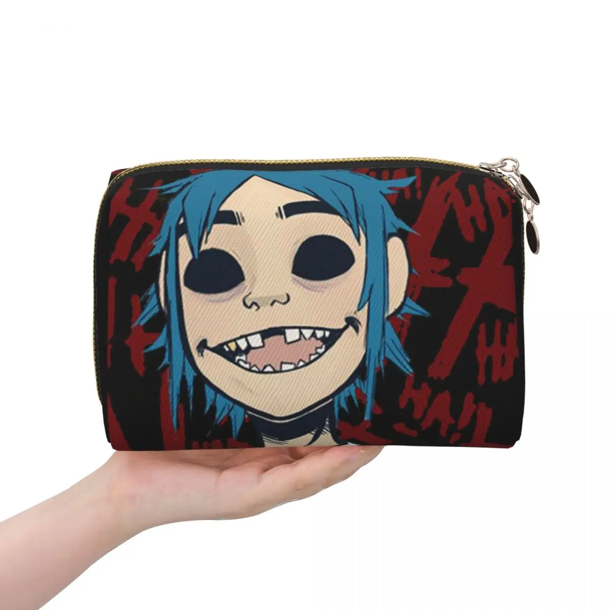 

Feel Good Gorillaz Virtual Band Women Cosmetic Bag Travel Makeup Organizer Pouch Toiletry Storage Dopp Kit Case