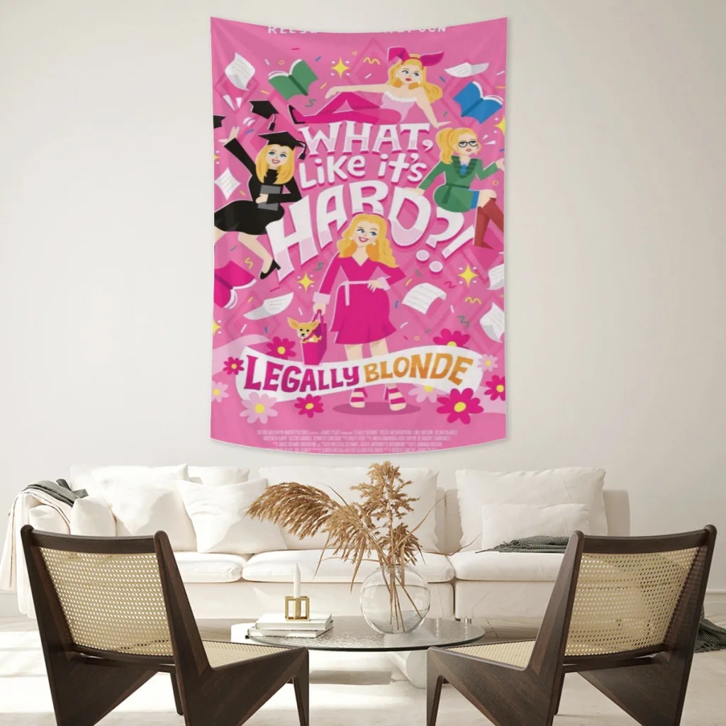 

Barbie Hot Pink Tapestry Room Décor Aesthetic Home Decoration Bedroom Wall Art