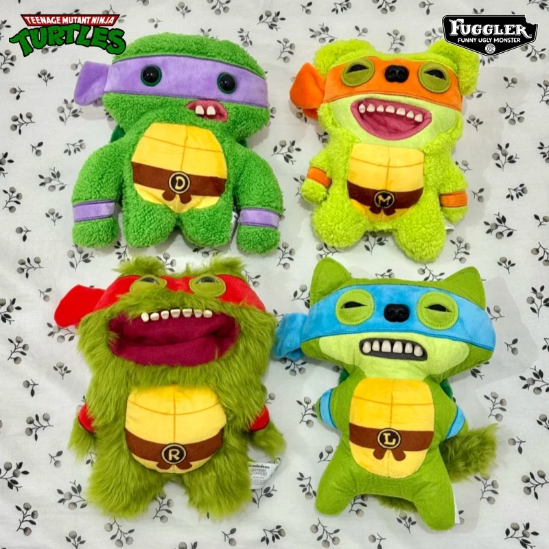 

Официальная мягкая плюшевая кукла Fuggler X Tmnt Teenage Mutant Ninja Turtles: Забавный уродливый монстр Леонардо, коллекционная игрушка, подарок для фанатов