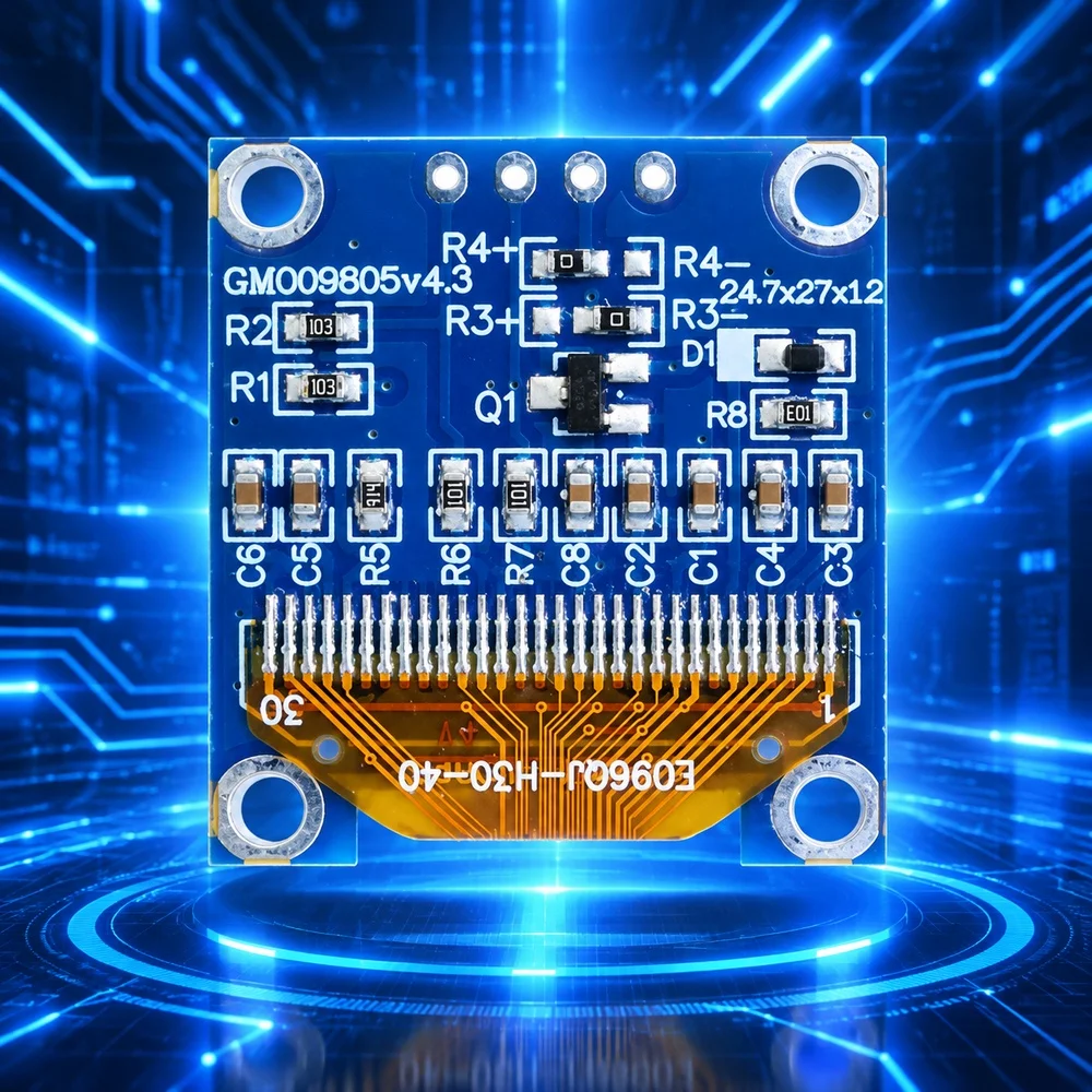 0.96 Inch OLED Display Module SSD1306 128x64 3-5V Driver IIC I2C 4 Pin Small Screen LCD Display Module for Arduino