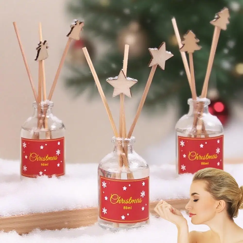 50 مل عطر منزلي عديم اللهب لعيد الميلاد معطر منزلي بالفانيليا الناشرية ديكور الزيت الأساسي ريد سيدار Oi X4O7 #6