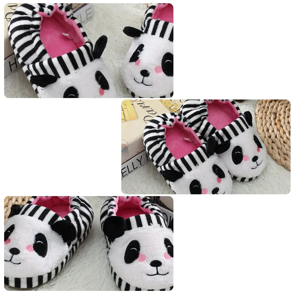 

1Pair Kids Warm Slippers Cartoon Panda Design Cozy Lining Great Gift for Family Students Dormitory Warm Indoor Slipper