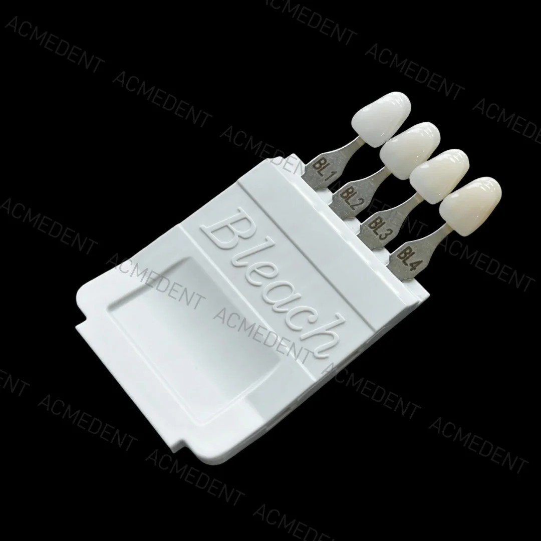 4 Colors Dental Bleached Shade Guide Bleaching Chart Teeth Whitening Porcelain Tooth Model Based Vita A-D BL1/2/3/4