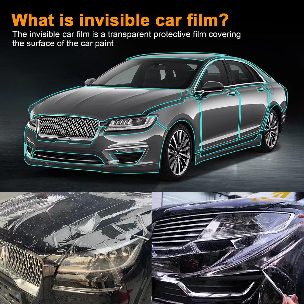 Filme de faróis dianteiros do carro resistente a riscos, sutiã transparente, TPU, adequado para Lincoln Mkz 2017-2020, proteção de pintura do carro