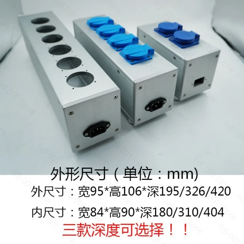 95 All-aluminum Power Amplifier Chassis, Fever Audio American European Standard Power Filter Shell, Socket Plug, Panel