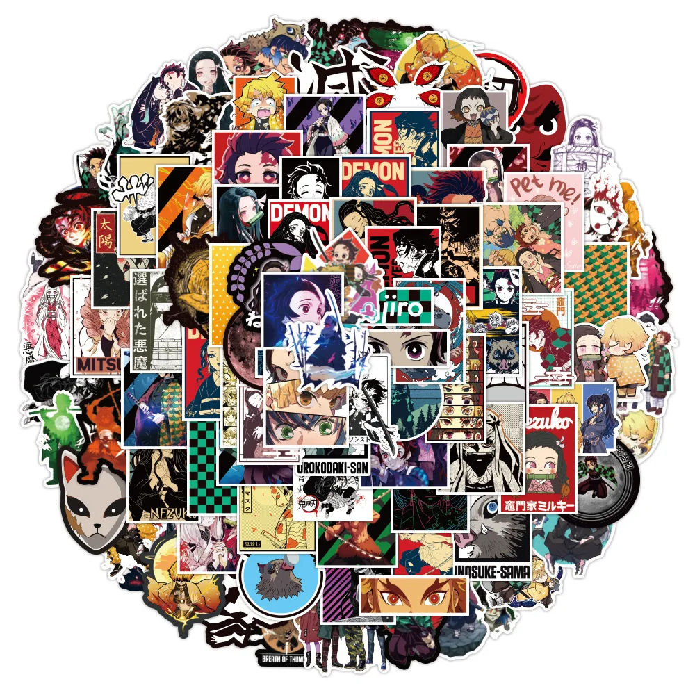 10/30/50/100PCS Demon Slayer Anime Kamado Nezuko Stickers DIY Phone Laptop Luggage Skateboard Graffiti Decals Fun Kid Toys Gift