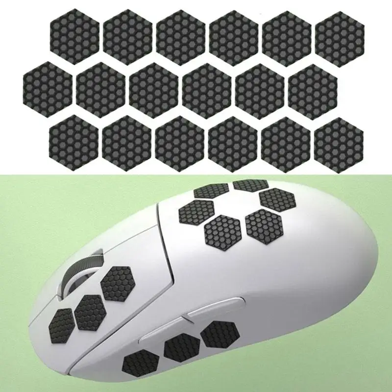 462E 18/36Pcs Antislip Mouse Grip Tape Sticker for Gaming Mouse Keypad Office Use Silicone Mouse Tape Set Mouse Accessories