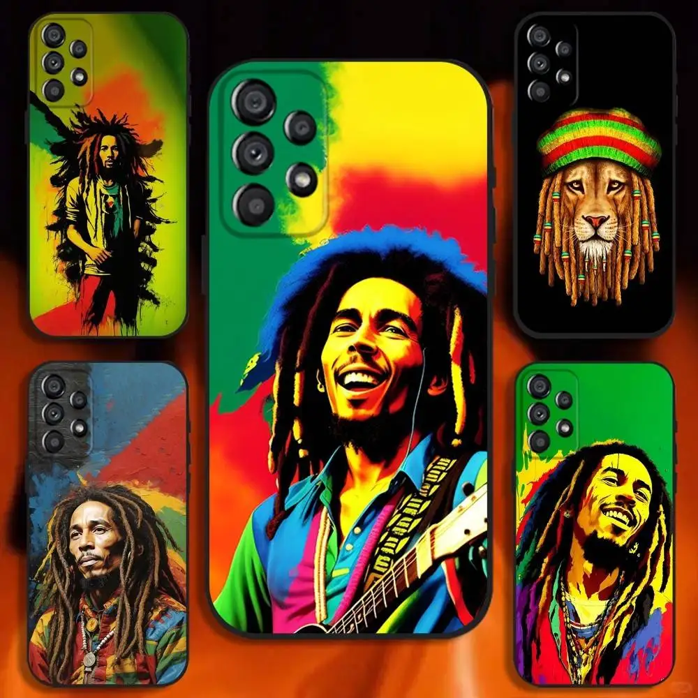 

Bob Marley Rasta Lion Phone Case For Samsung Galaxy A20,A21s,A22,A31,A32,A52,A53,A72,73,A80 Soft Black Cover