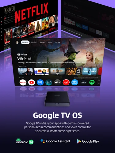 Imagen 2 del producto MECOOL MEon1 TV Box Certificado por Netflix, S905X5M Android 14 Google TV, 2GB 32GB, WiFi6 1000M, Dolby Vision Atmos 4K AV1, Smart TV Box