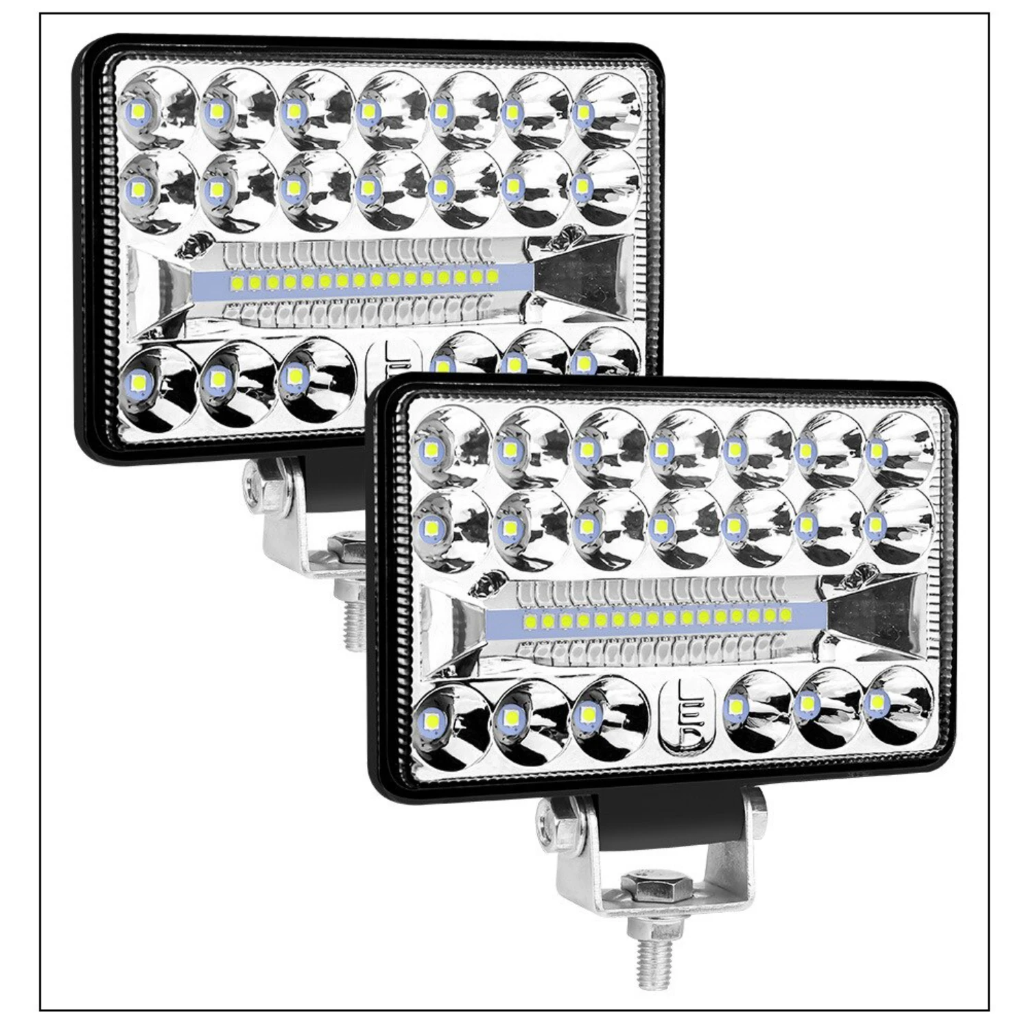 

Super Bright 5inch 2pcs Powerful Offroad Spot Flood Work Light for Truck Car Boat Tractor 4x4 ATV - Suitable for 12V 24V System