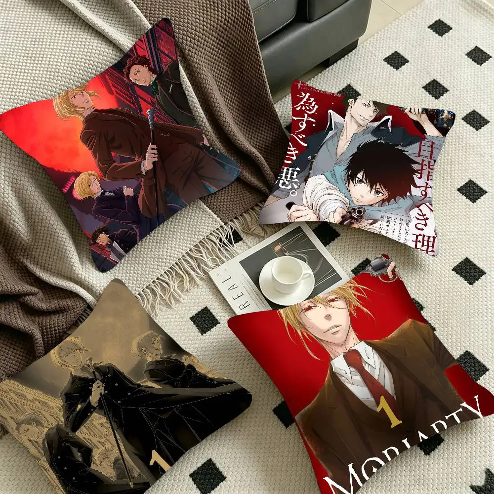 Anime M-Moriarty The Patriot Pillow Case Fashion Square Pillowcase Bedroom Sofa Room Ins Decoration Leisure