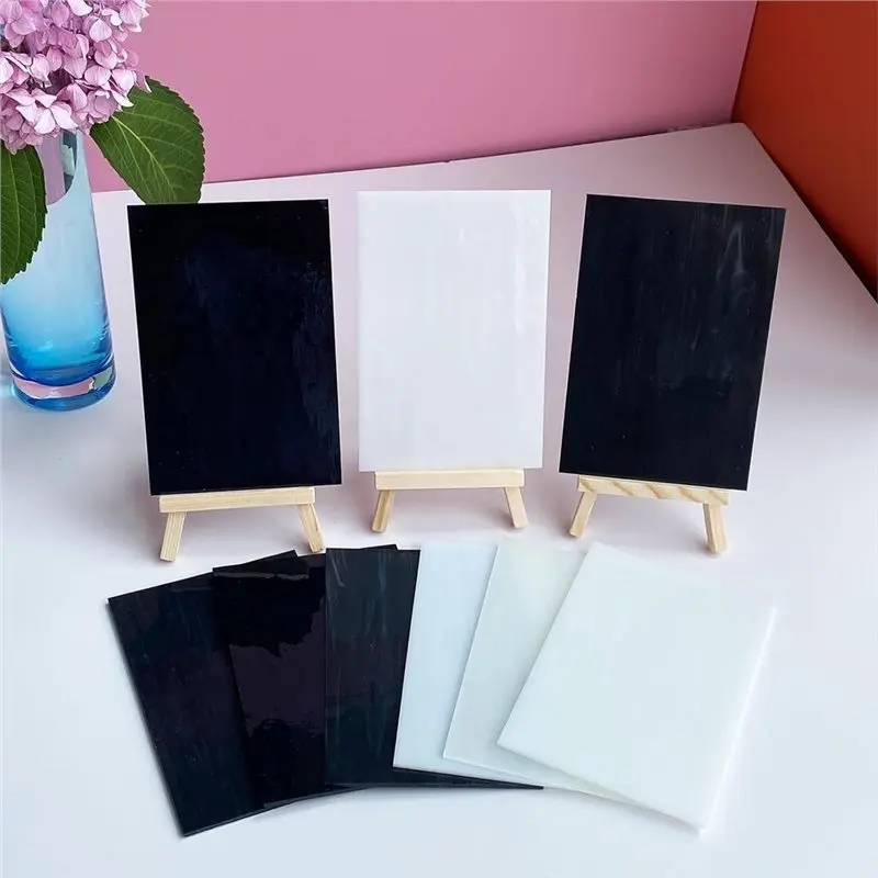 ABXF-12 Sheets White Black Stained Glass Variety Pack