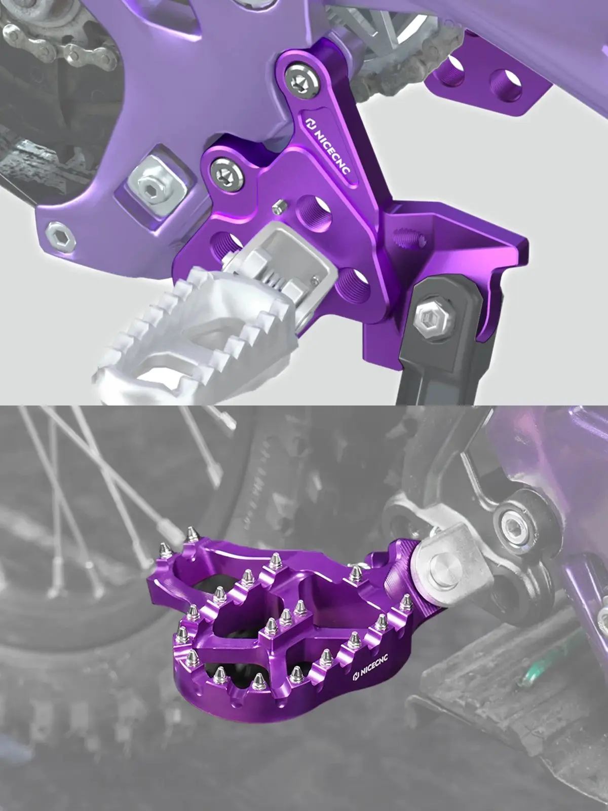 AliExpress NICECNC For Surron light bee X light bee S L1E Segway X160 X260 2017-2024 Electric Bike Extender Foot Pegs Footrest & Bracket