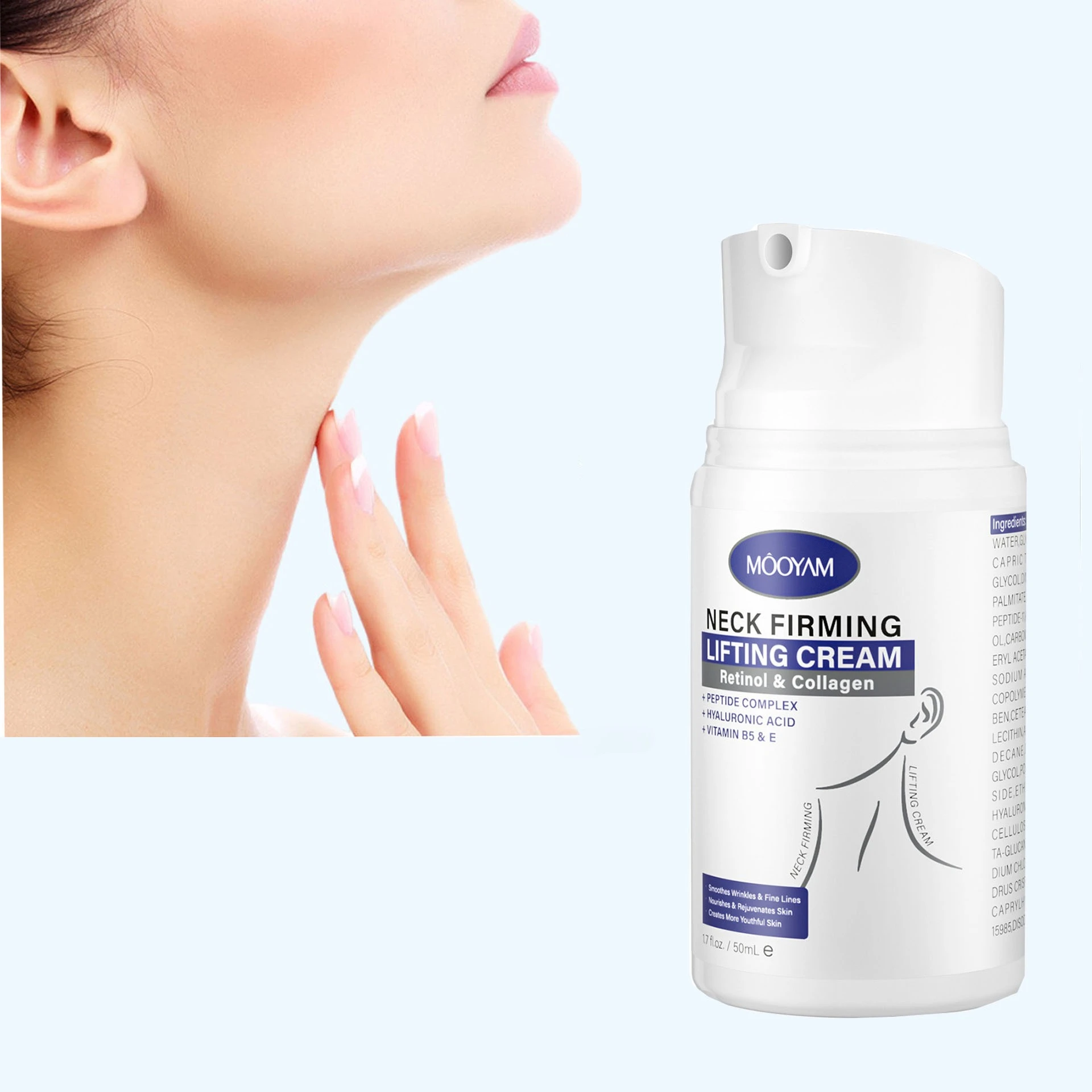 Collagen Neck Cream Neck Removal Moisturizing and hydrating Lifting Firming Skin Moisturizing Hexapeptide Neck Cream Skincare