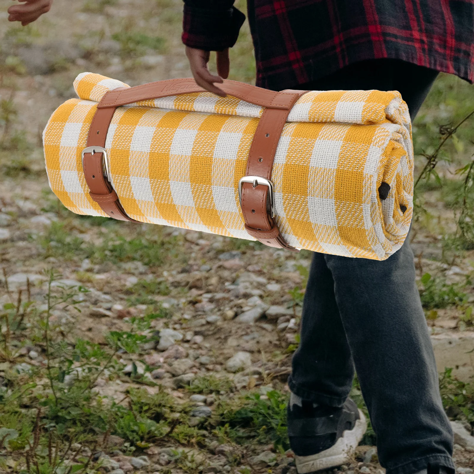 Manta de Picnic impermeable grande portátil, estera de playa plegable para acampar, cojín duradero para exteriores para senderismo, manta de Picnic de césped