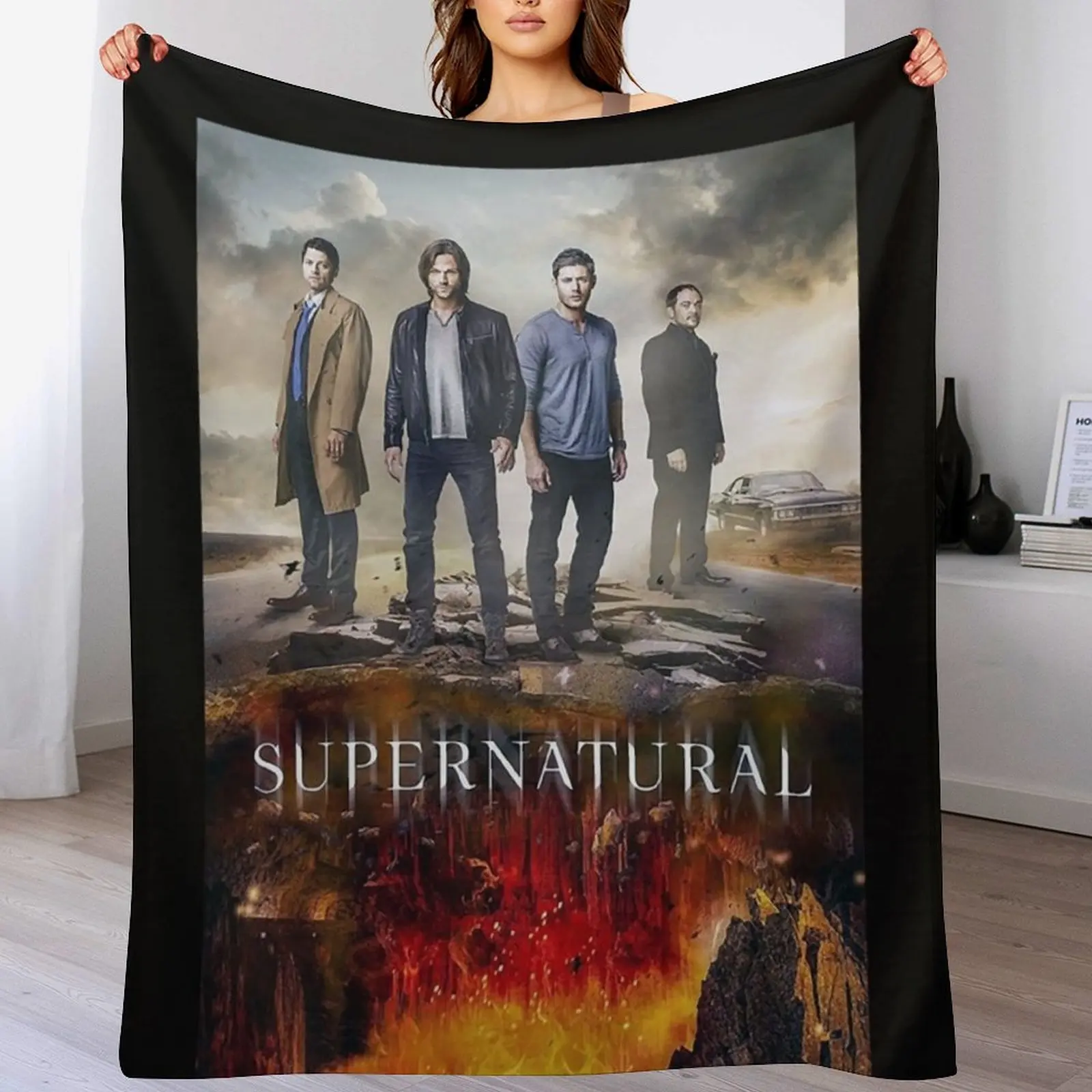supernatural last season limited Merchandise Throw Blanket Fade Resistant Durable Throw Blanket