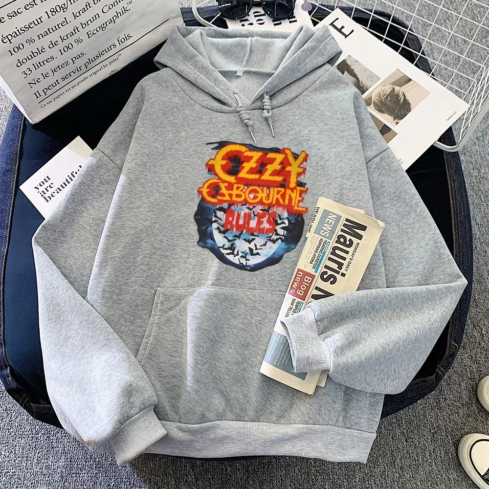 سترة بغطاء للرأس عصرية للخريف والشتاء مضحكة Ozzy Osbourne جرافيك بأكمام طويلة للرجال Harajuku Grunge سترة مريحة غير رسمية
