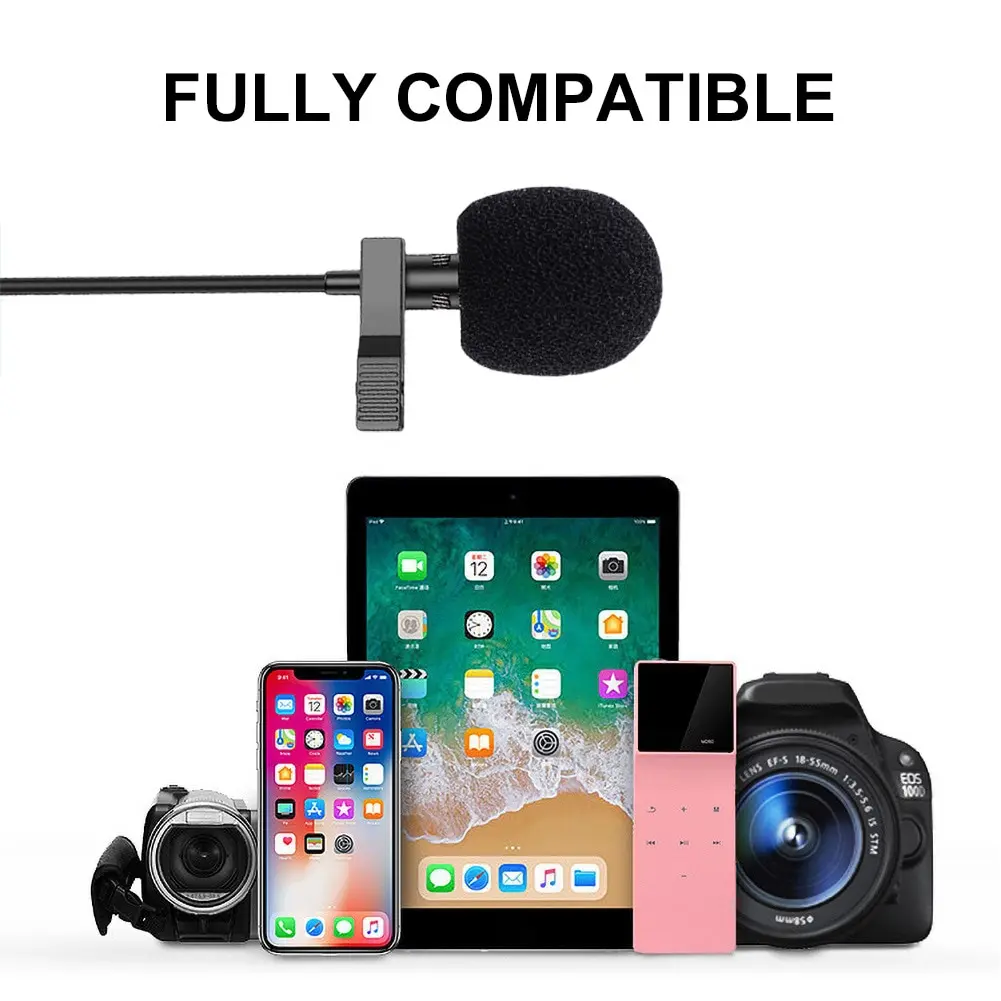 Usb Cable Clip On Microphone Computer Recording 3.5mm Microphone Type C Mini Portable For Tiktok Live Broadcast Noise Reduction