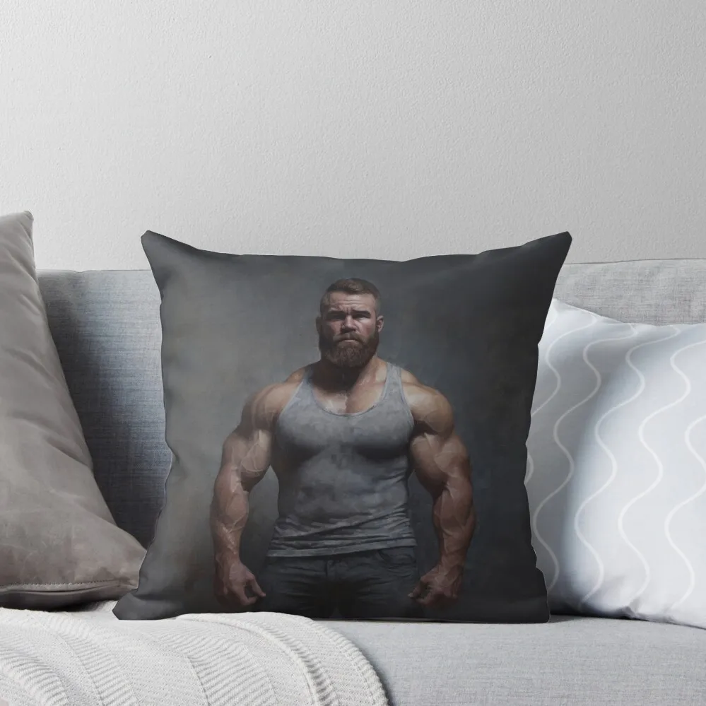 

Muscle Bear Oil Painting Throw Pillow Christmas Pillow Pillows Aesthetic Luxury Cushion Cover pillow