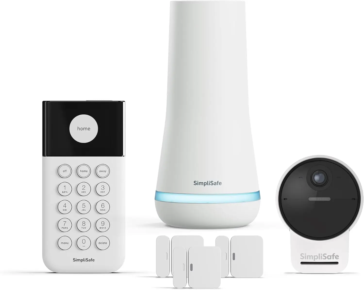6 Piece Wireless Home Security System with Outdoor Camera - Optional 24/7 Professional Monitoring - No Contract - Compatible wit