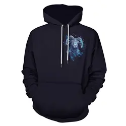 Aries felpa con cappuccio Zodiac Star Sign tema astrologia felpa con cappuccio da uomo abbigliamento sportivo felpa Casual manica lunga Pullover Fashion