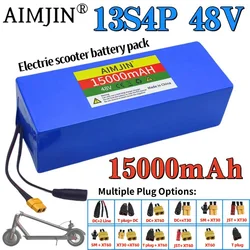 13S4P 48V 15000mAh 18650 Lithium Battery Pack,for Electric Scooter Bicycle Li-ion Replacement Batteries with BMS