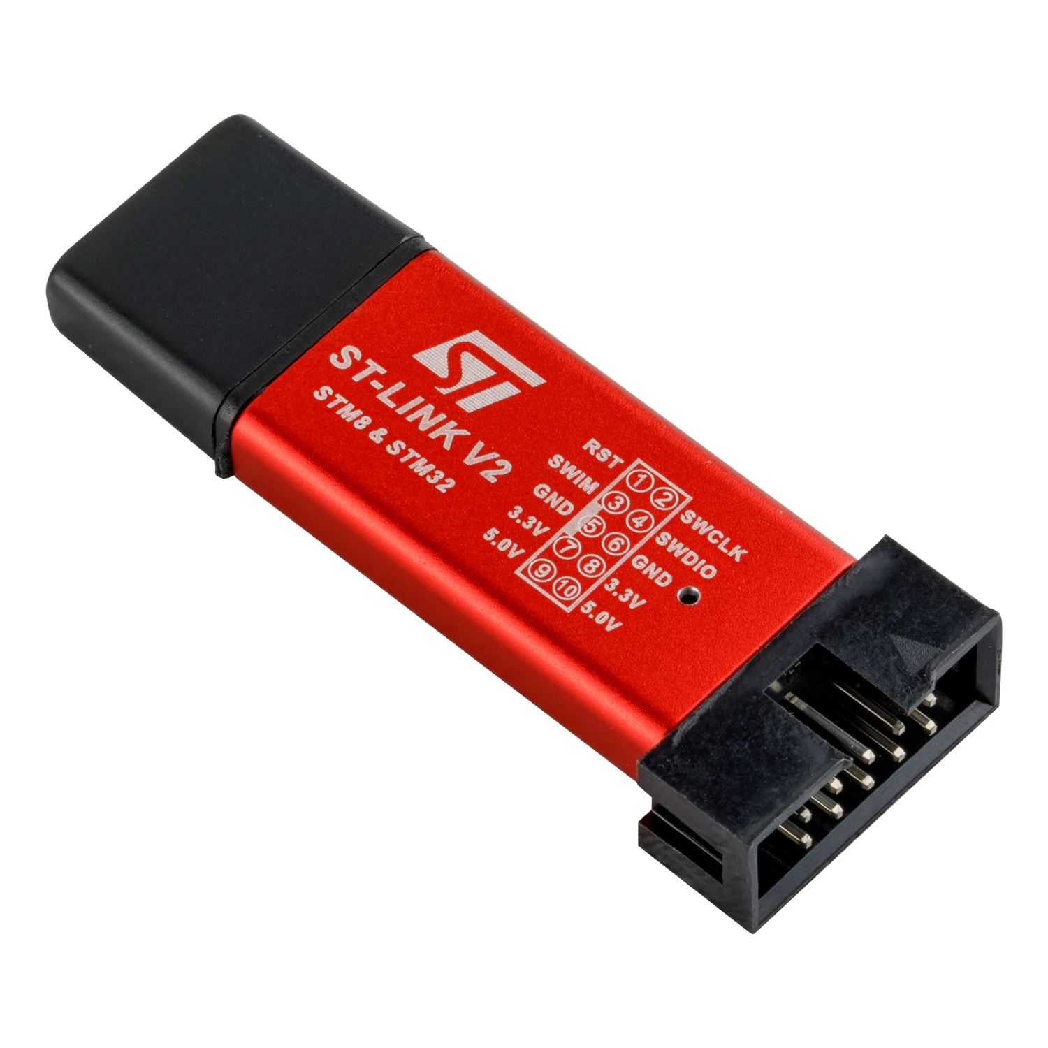 ST LINK Stlink ST-Link V2 Mini STM8 STM32 محاكي تنزيل مبرمج برمجة مع غطاء دوبونت كابل ST Link V2