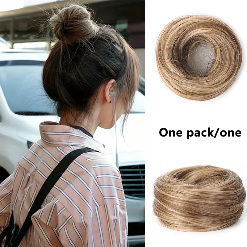 Messy Bun Hair Piece Straight Chignon Extension
