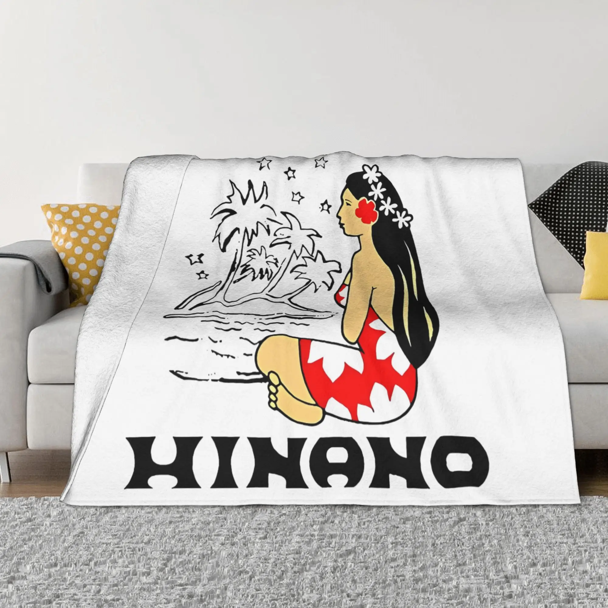 Hinano Tahiti Blanket Cover Beer Brewery Drinks Fleece Throw Blanket Summer Air Conditioning Printed Soft Warm Bedspread