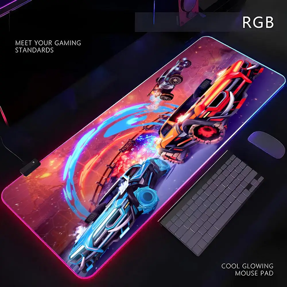 Rocket League My Favorite Mouse Pad RGB Gamer LED Light Mouse Mat Peripherals Mousepad Computer Desk Mat XL Mice Keyboard Carpet